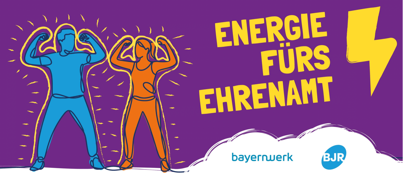 Plakat Energie fürs Ehrenamt: Ehrenamtsfest des Bayerischen Jugendrings und der Bayernwerk AG am 7. November 2026 in der Ilmtalhalle Reichertshausen