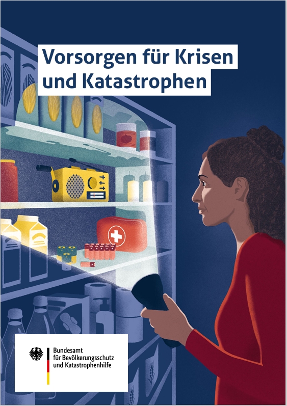 Titelseite des BBK-Ratgebers „Vorsorgen für Krisen und Katastrophen“